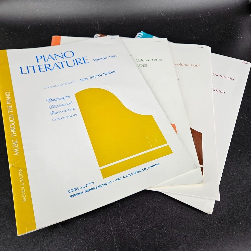 GWM Piano Lesson Sheet Music Literature Books Vol 2 -5 Lot 4 Beginner Intermedia